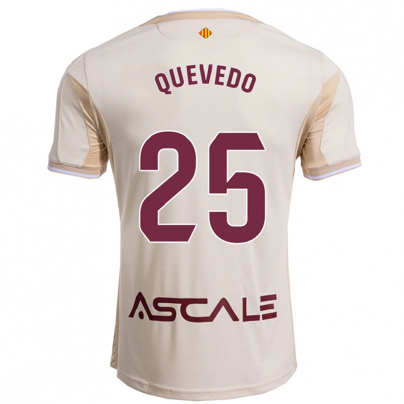 Danxen Kobiety Alex Quevedo #25 Złamana Biel-Bordowy Wyjazdowa Koszulka 2025/26 Koszulki Klubowe