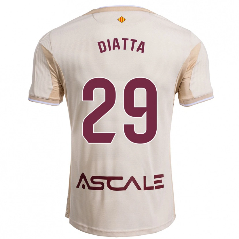 Danxen Kobiety Alassane Diatta #29 Złamana Biel-Bordowy Wyjazdowa Koszulka 2025/26 Koszulki Klubowe