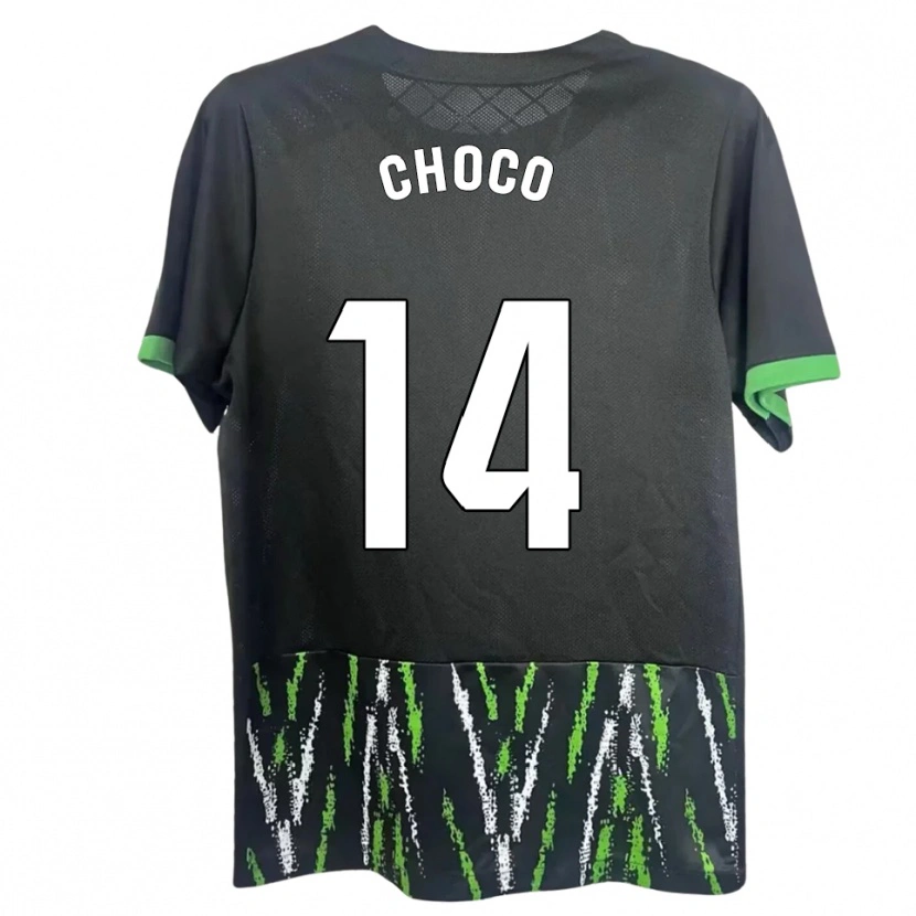 Danxen Kobiety Choco #14 Czarno-Zielony Wyjazdowa Koszulka 2025/26 Koszulki Klubowe