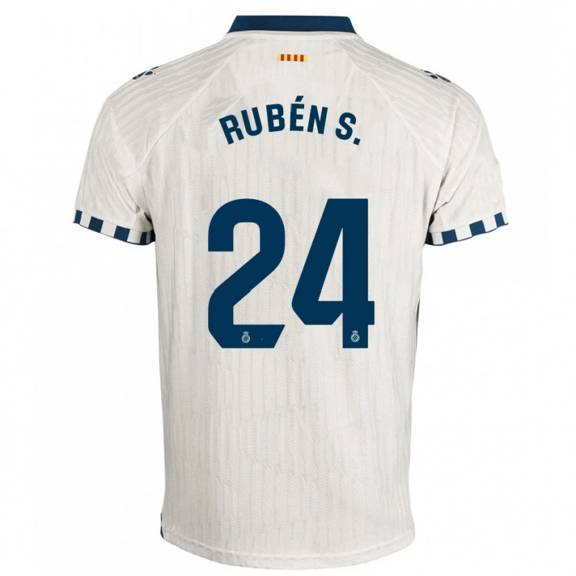 Danxen Kobiety Rubén Sánchez #24 Biało-Niebieski Wyjazdowa Koszulka 2025/26 Koszulki Klubowe