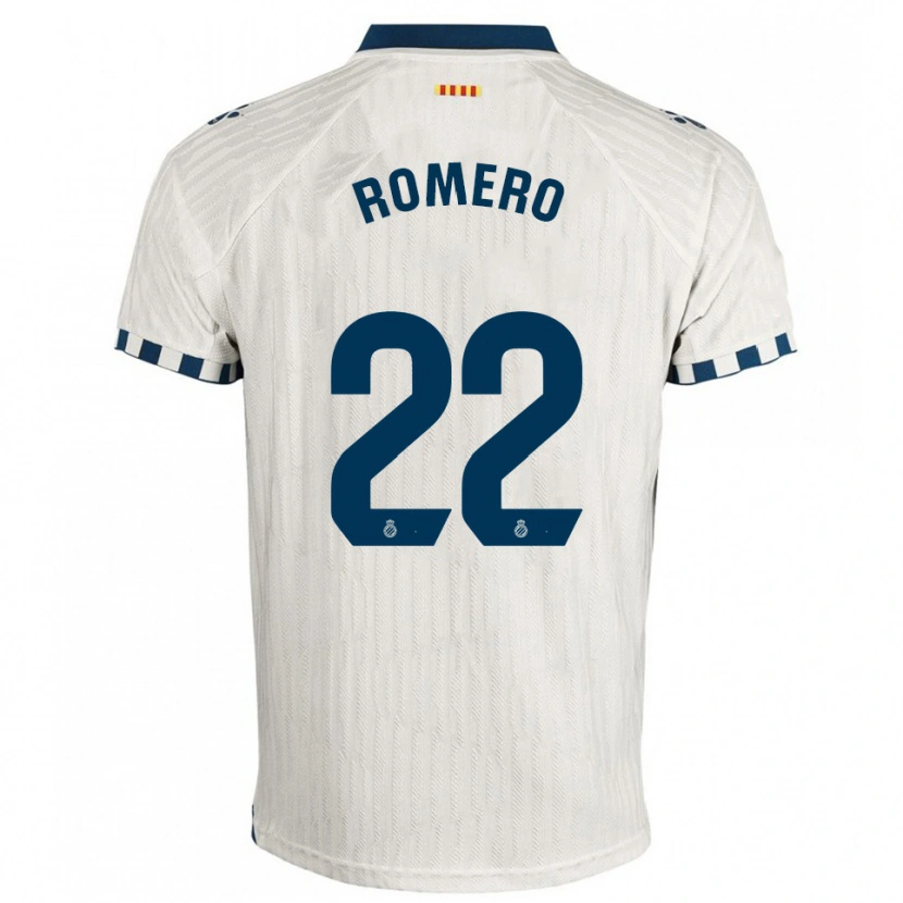 Danxen Kobiety Carlos Romero #22 Biało-Niebieski Wyjazdowa Koszulka 2025/26 Koszulki Klubowe