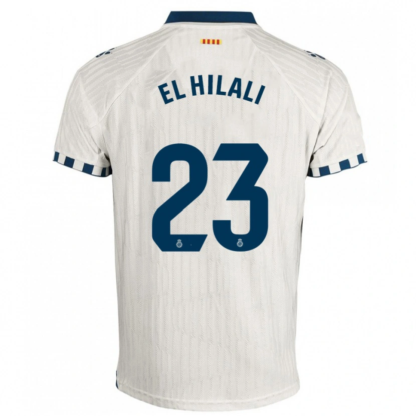 Danxen Kobiety Omar El Hilali #23 Biało-Niebieski Wyjazdowa Koszulka 2025/26 Koszulki Klubowe