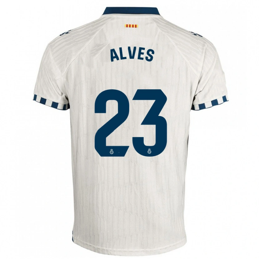 Danxen Kobiety Lucas Alves #23 Biało-Niebieski Wyjazdowa Koszulka 2025/26 Koszulki Klubowe