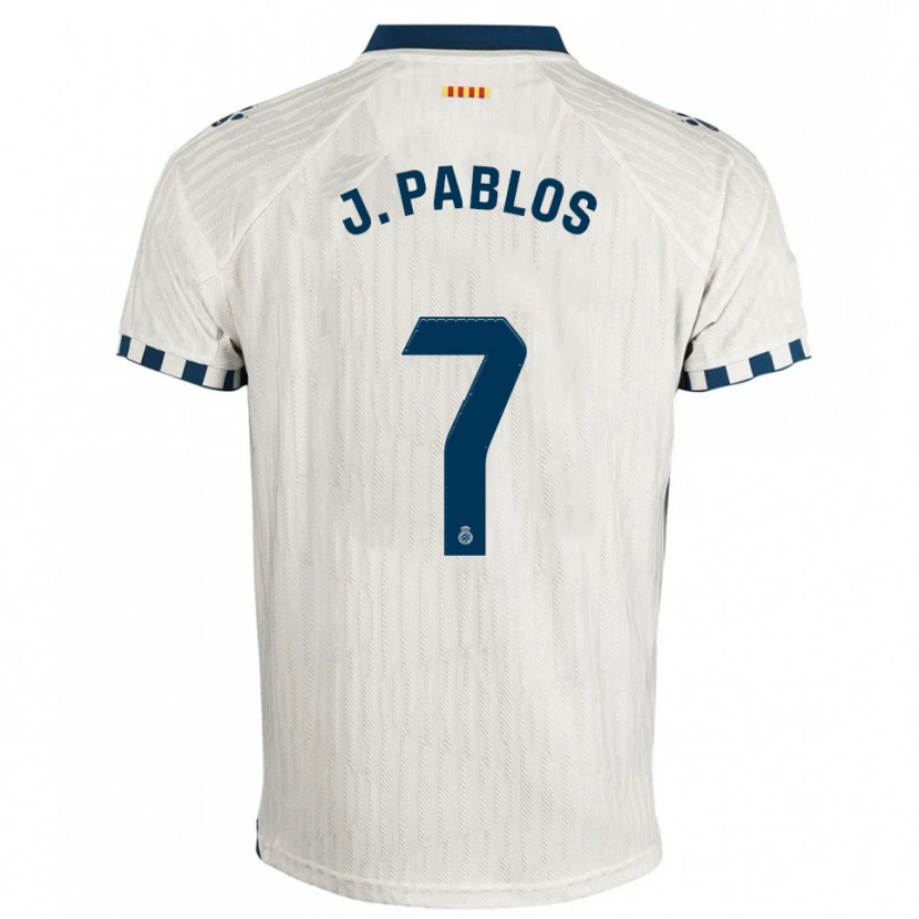Danxen Kobiety Judith Pablos Garrido #7 Biało-Niebieski Wyjazdowa Koszulka 2025/26 Koszulki Klubowe