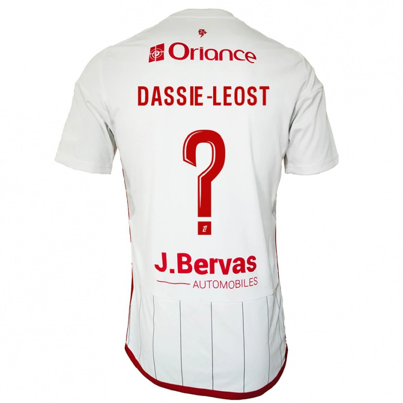 Danxen Kobiety Leila Dassie-Leost #0 Biało-Czerwony Wyjazdowa Koszulka 2025/26 Koszulki Klubowe