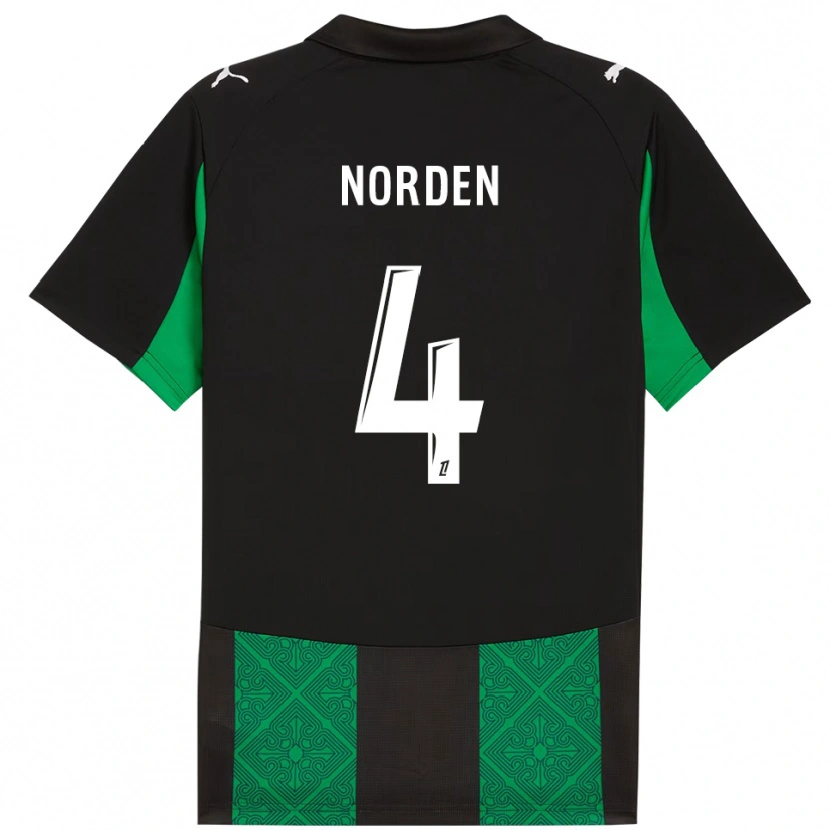 Danxen Kobiety Doreen Norden #4 Czarno-Zielony Wyjazdowa Koszulka 2025/26 Koszulki Klubowe