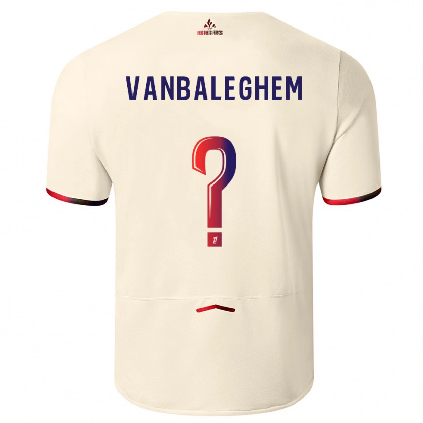 Danxen Kobiety Valentin Vanbaleghem #0 Złamana Biel-Czerwony Wyjazdowa Koszulka 2025/26 Koszulki Klubowe