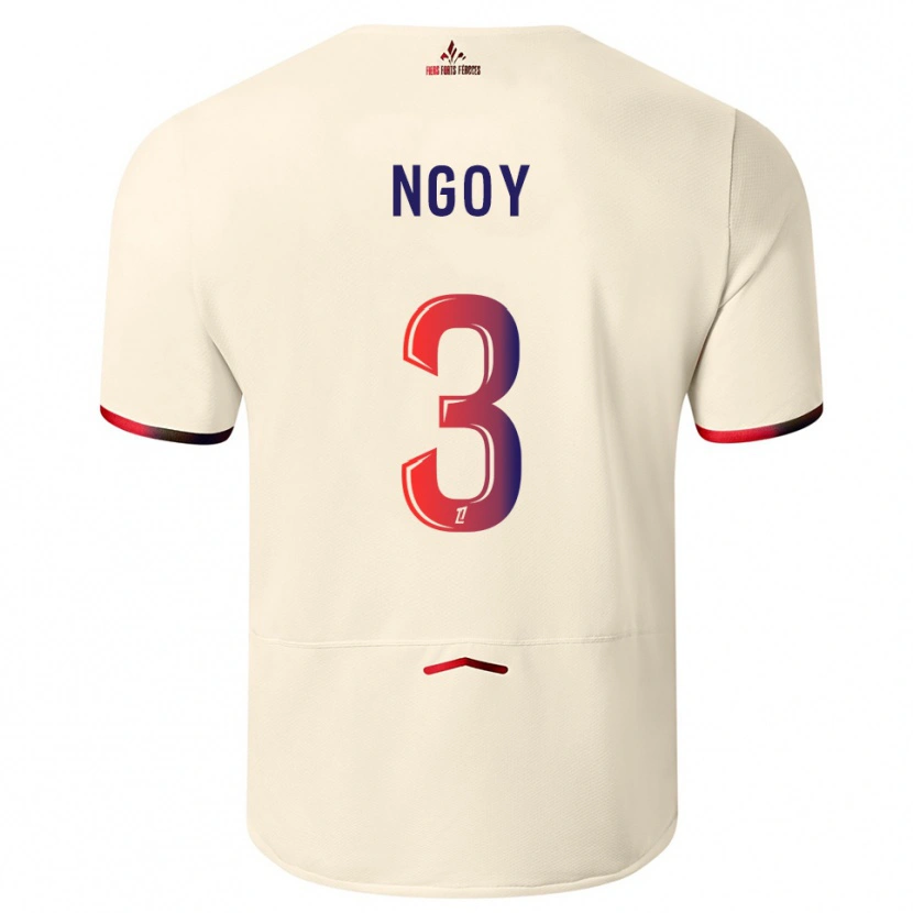 Danxen Kobiety Nathan Ngoy #3 Złamana Biel-Czerwony Wyjazdowa Koszulka 2025/26 Koszulki Klubowe