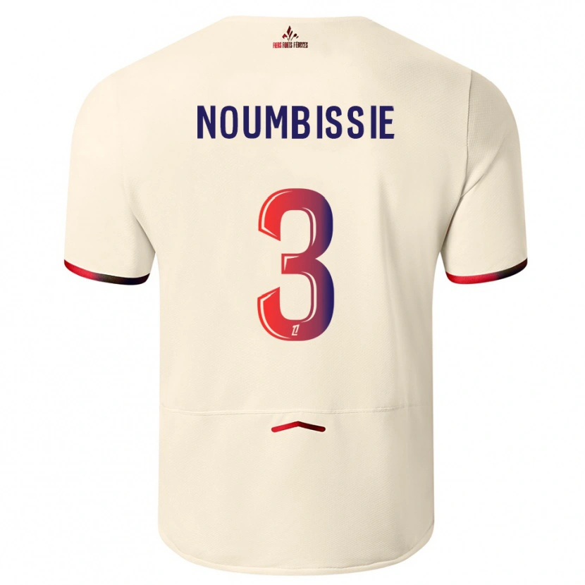 Danxen Kobiety Stéphane Noumbissie #3 Złamana Biel-Czerwony Wyjazdowa Koszulka 2025/26 Koszulki Klubowe
