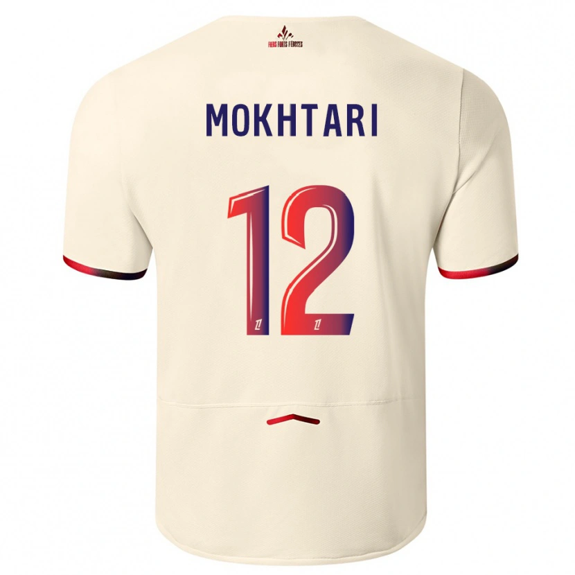 Danxen Kobiety Brahim Mokhtari #12 Złamana Biel-Czerwony Wyjazdowa Koszulka 2025/26 Koszulki Klubowe