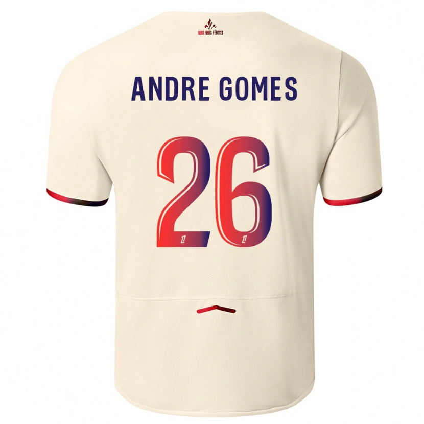 Danxen Kobiety André Gomes #26 Złamana Biel-Czerwony Wyjazdowa Koszulka 2025/26 Koszulki Klubowe