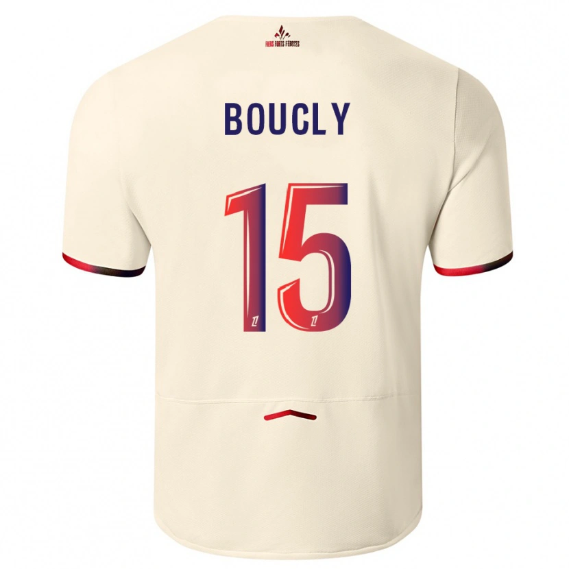 Danxen Kobiety Maite Boucly #15 Złamana Biel-Czerwony Wyjazdowa Koszulka 2025/26 Koszulki Klubowe