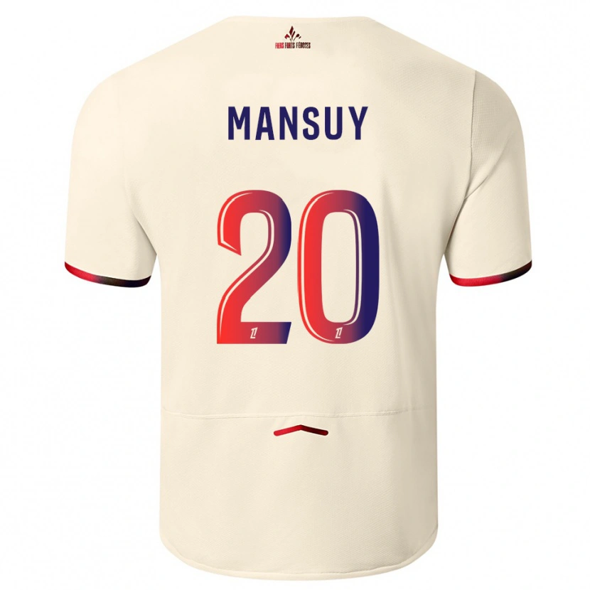Danxen Kobiety Heloise Mansuy #20 Złamana Biel-Czerwony Wyjazdowa Koszulka 2025/26 Koszulki Klubowe