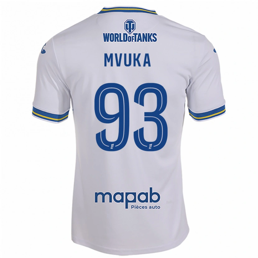 Danxen Kobiety Joel Mvuka #93 Biało-Błękitny Wyjazdowa Koszulka 2025/26 Koszulki Klubowe
