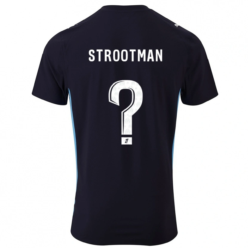 Danxen Kobiety Kevin Strootman #0 Czarno-Błękitny Wyjazdowa Koszulka 2025/26 Koszulki Klubowe
