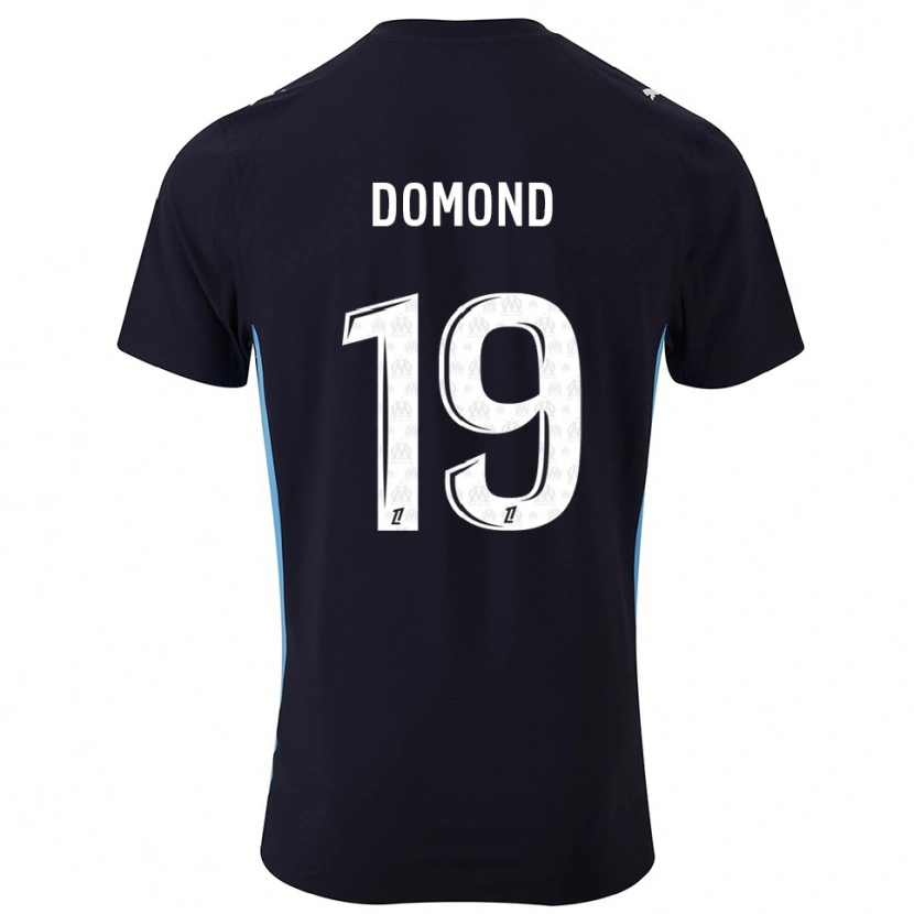 Danxen Kobiety Chelsea Domond #19 Czarno-Błękitny Wyjazdowa Koszulka 2025/26 Koszulki Klubowe