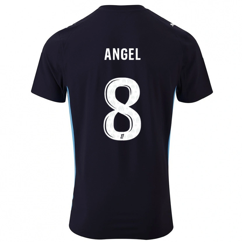 Danxen Kobiety Angel Gomes #8 Czarno-Błękitny Wyjazdowa Koszulka 2025/26 Koszulki Klubowe