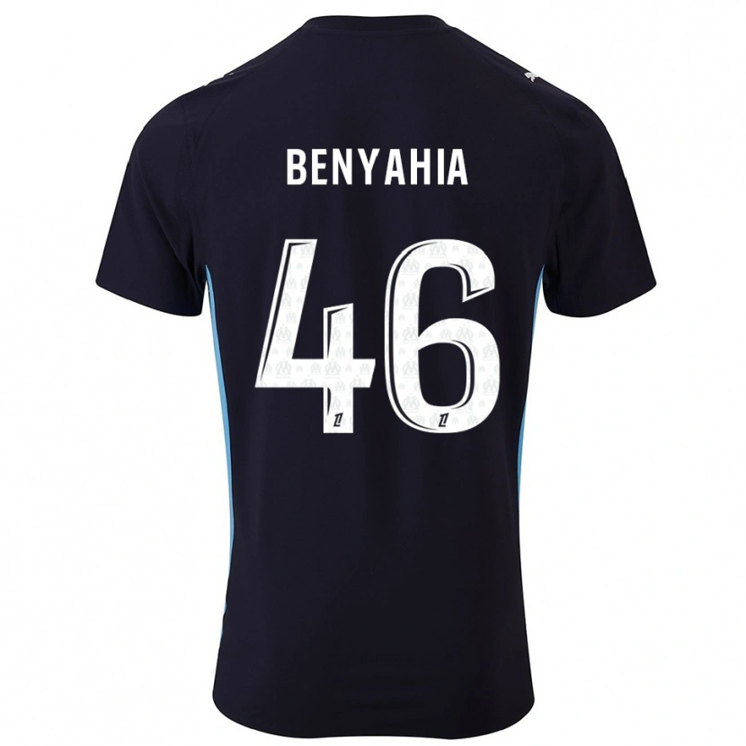 Danxen Kobiety Aylan Benyahia-Tani #46 Czarno-Błękitny Wyjazdowa Koszulka 2025/26 Koszulki Klubowe