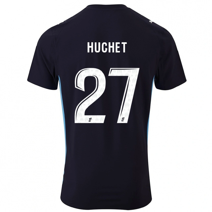Danxen Kobiety Sarah Huchet #27 Czarno-Błękitny Wyjazdowa Koszulka 2025/26 Koszulki Klubowe