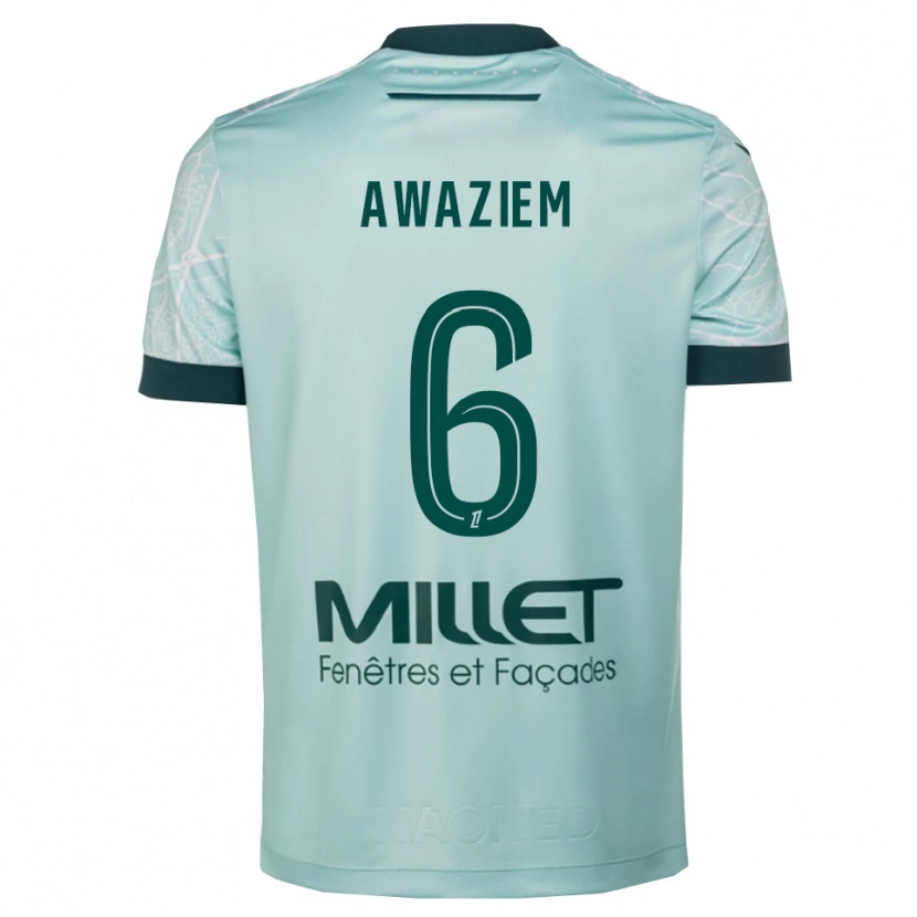 Danxen Kobiety Chidozie Awaziem #6 Zielono-Biały Wyjazdowa Koszulka 2025/26 Koszulki Klubowe