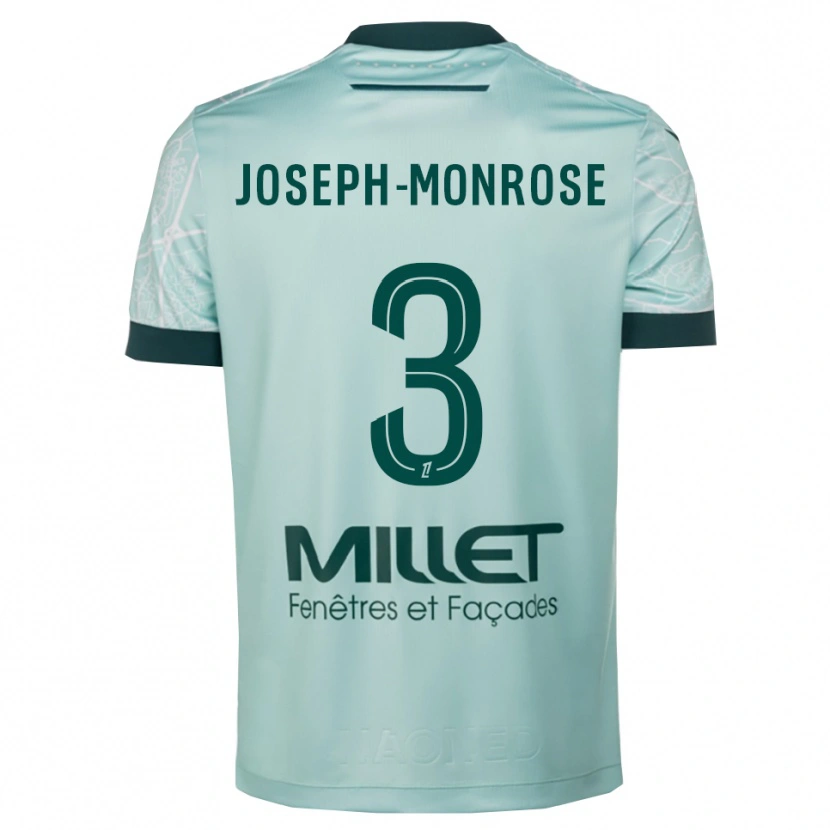 Danxen Kobiety Florian Joseph-Monrose #3 Zielono-Biały Wyjazdowa Koszulka 2025/26 Koszulki Klubowe