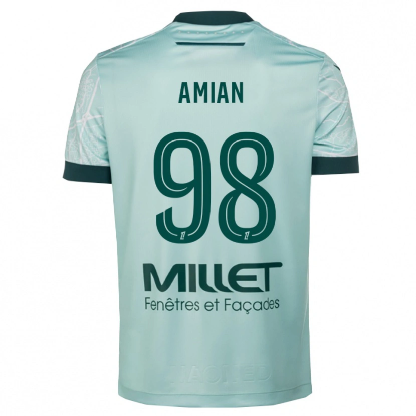 Danxen Kobiety Kelvin Amian #98 Zielono-Biały Wyjazdowa Koszulka 2025/26 Koszulki Klubowe