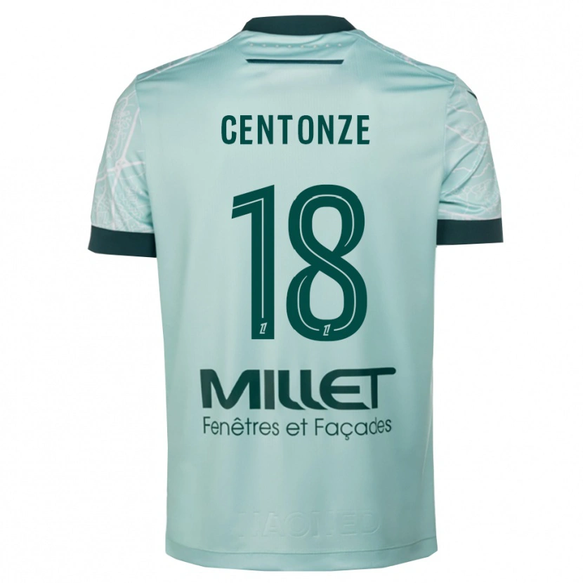 Danxen Kobiety Fabien Centonze #18 Zielono-Biały Wyjazdowa Koszulka 2025/26 Koszulki Klubowe