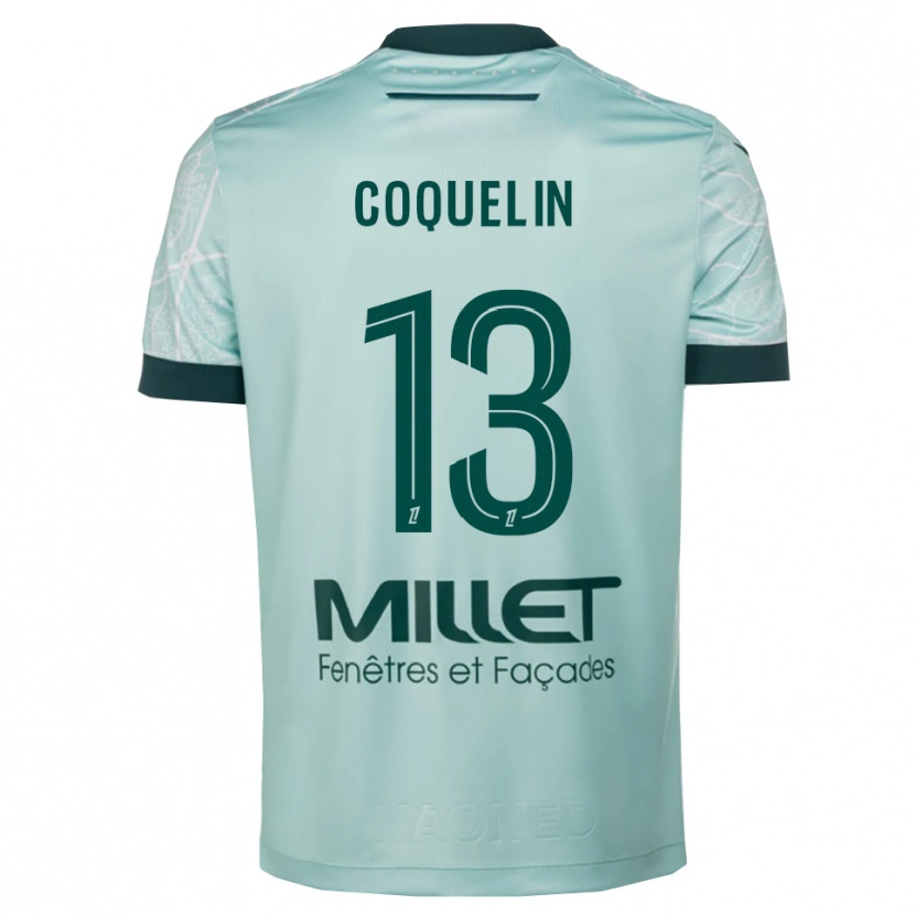 Danxen Kobiety Francis Coquelin #13 Zielono-Biały Wyjazdowa Koszulka 2025/26 Koszulki Klubowe