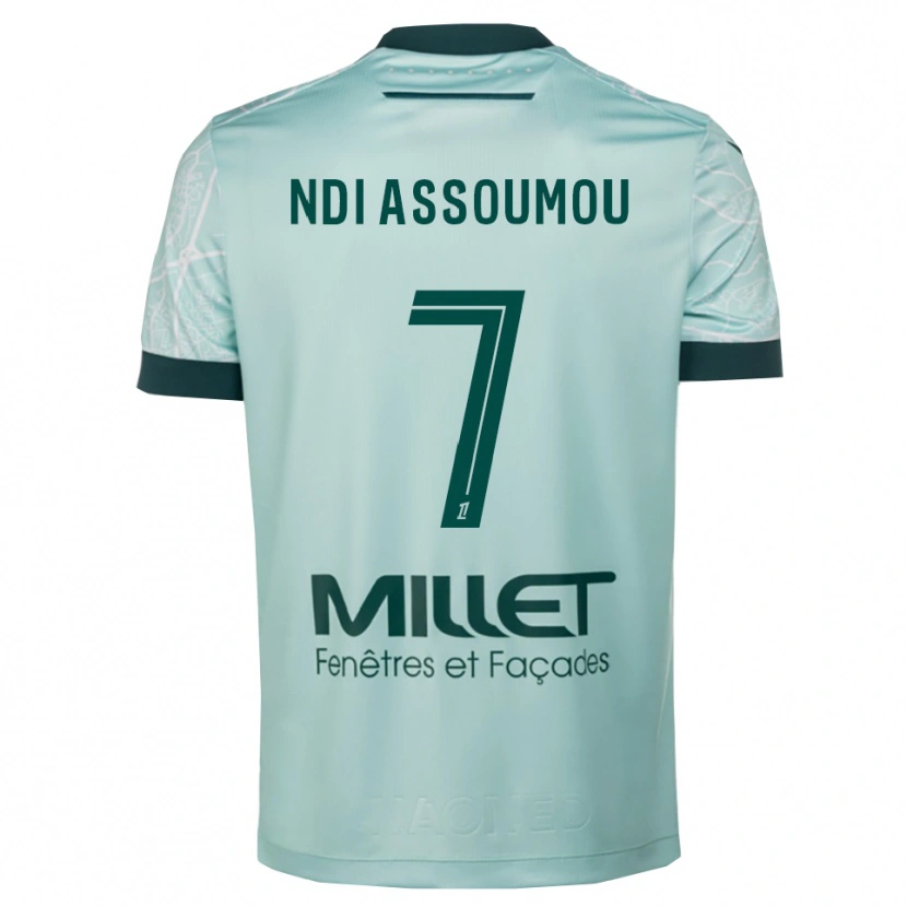Danxen Kobiety Frédéric Ndi Assoumou #7 Zielono-Biały Wyjazdowa Koszulka 2025/26 Koszulki Klubowe