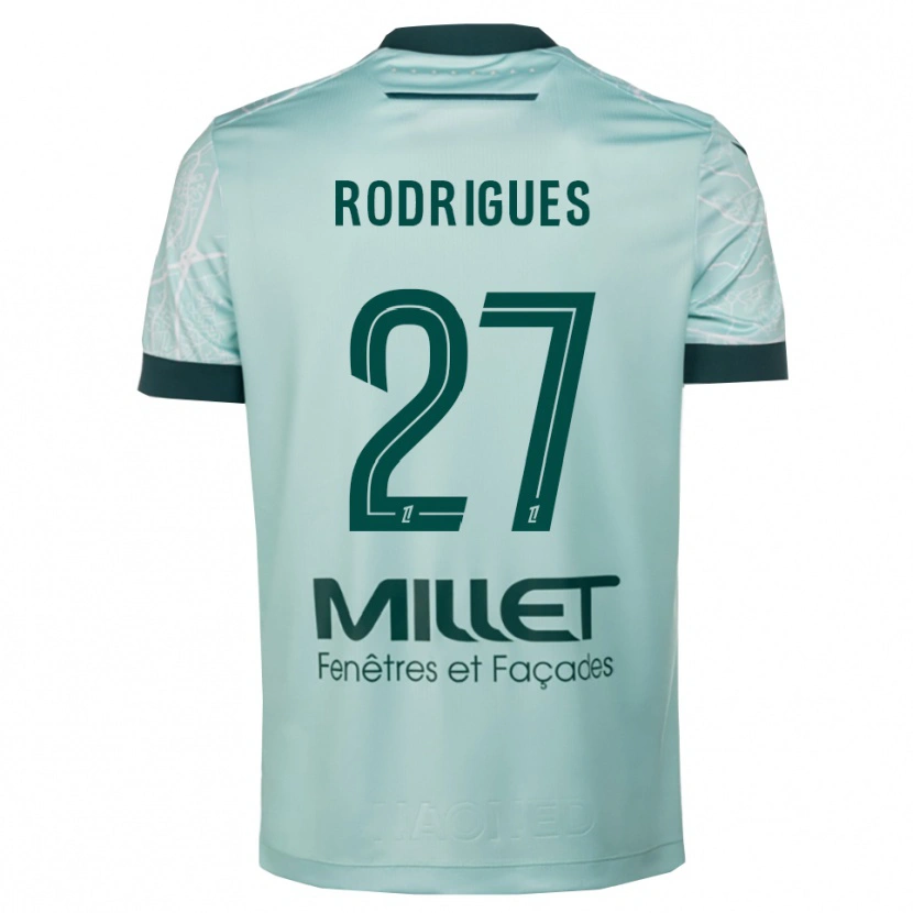 Danxen Kobiety Nelly Rodrigues #27 Zielono-Biały Wyjazdowa Koszulka 2025/26 Koszulki Klubowe