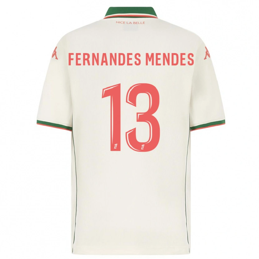 Danxen Kobiety Mathis Fernandes Mendes #13 Biało-Zielony Wyjazdowa Koszulka 2025/26 Koszulki Klubowe