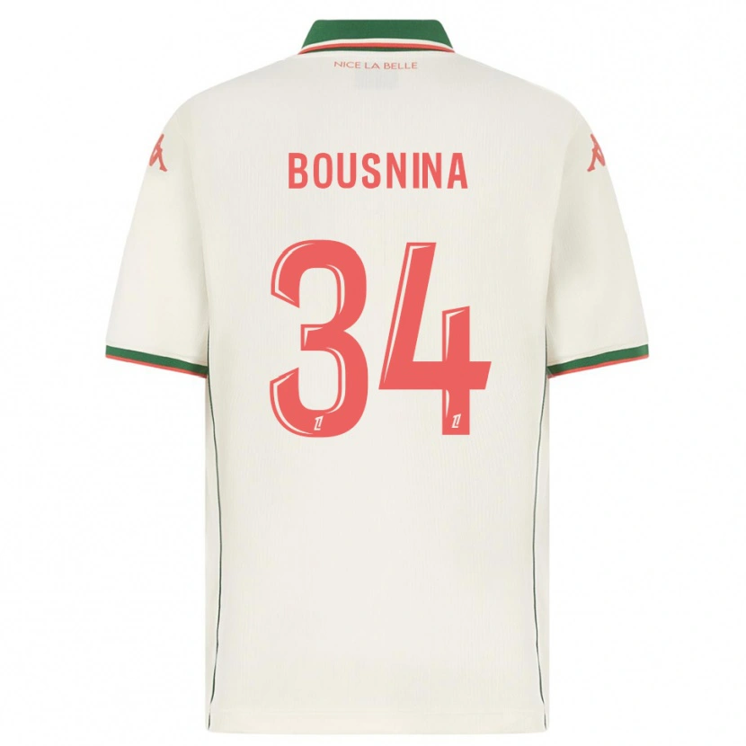 Danxen Kobiety Farès Bousnina #34 Biało-Zielony Wyjazdowa Koszulka 2025/26 Koszulki Klubowe