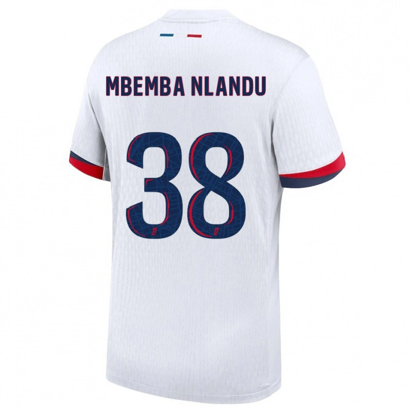 Danxen Kobiety Emmanuel Mbemba #38 Biało-Czerwony Wyjazdowa Koszulka 2025/26 Koszulki Klubowe