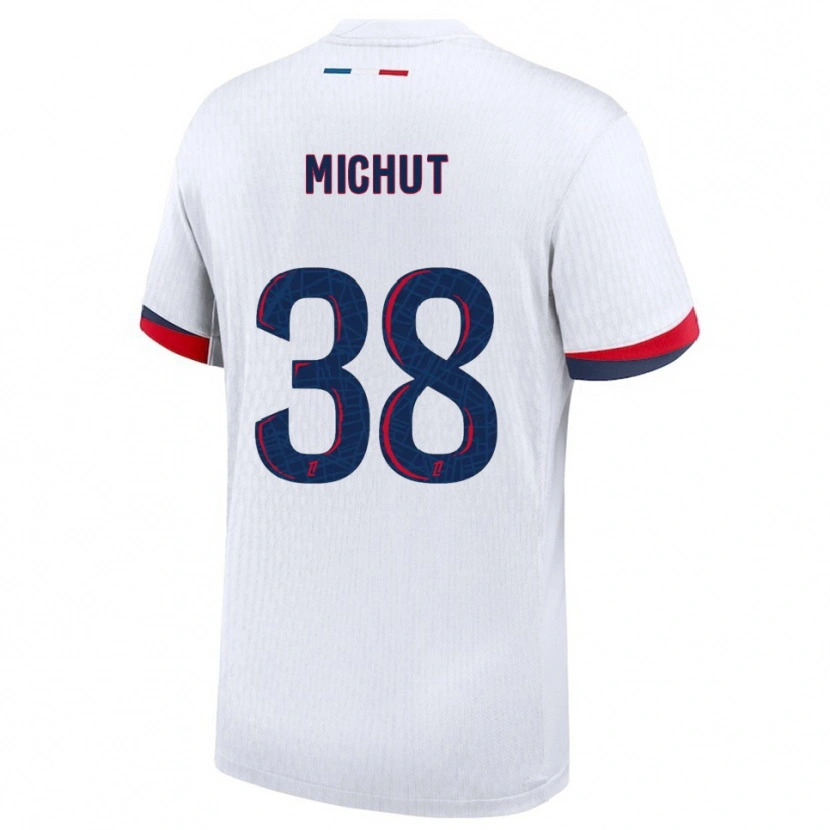 Danxen Kobiety Edouard Michut #38 Biało-Czerwony Wyjazdowa Koszulka 2025/26 Koszulki Klubowe