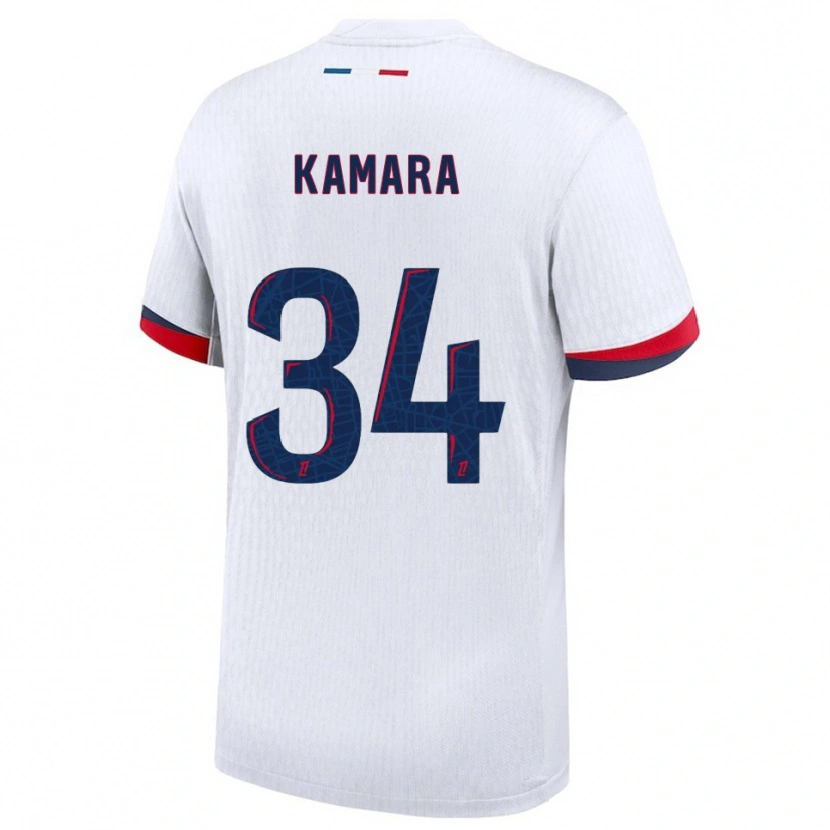 Danxen Kobiety Noham Kamara #34 Biało-Czerwony Wyjazdowa Koszulka 2025/26 Koszulki Klubowe