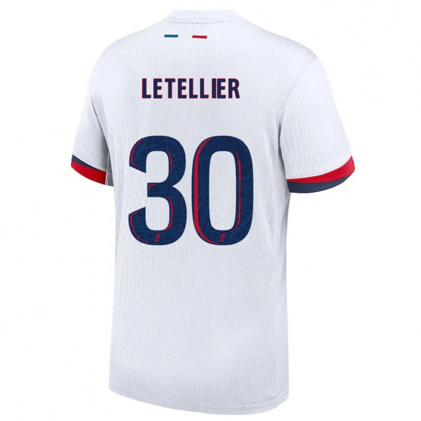 Danxen Kobiety Alexandre Letellier #30 Biało-Czerwony Wyjazdowa Koszulka 2025/26 Koszulki Klubowe