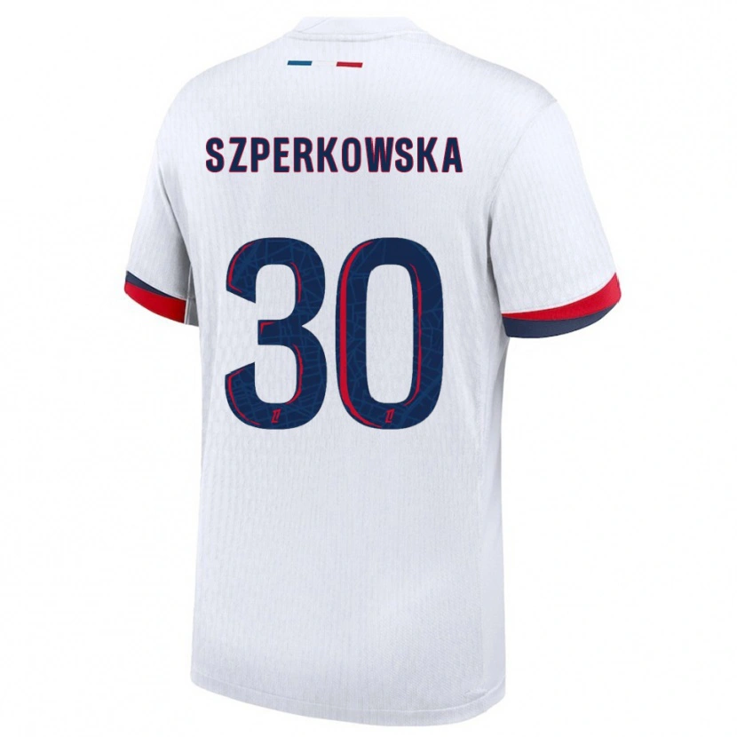 Danxen Kobiety Oliwia Szperkowska #30 Biało-Czerwony Wyjazdowa Koszulka 2025/26 Koszulki Klubowe