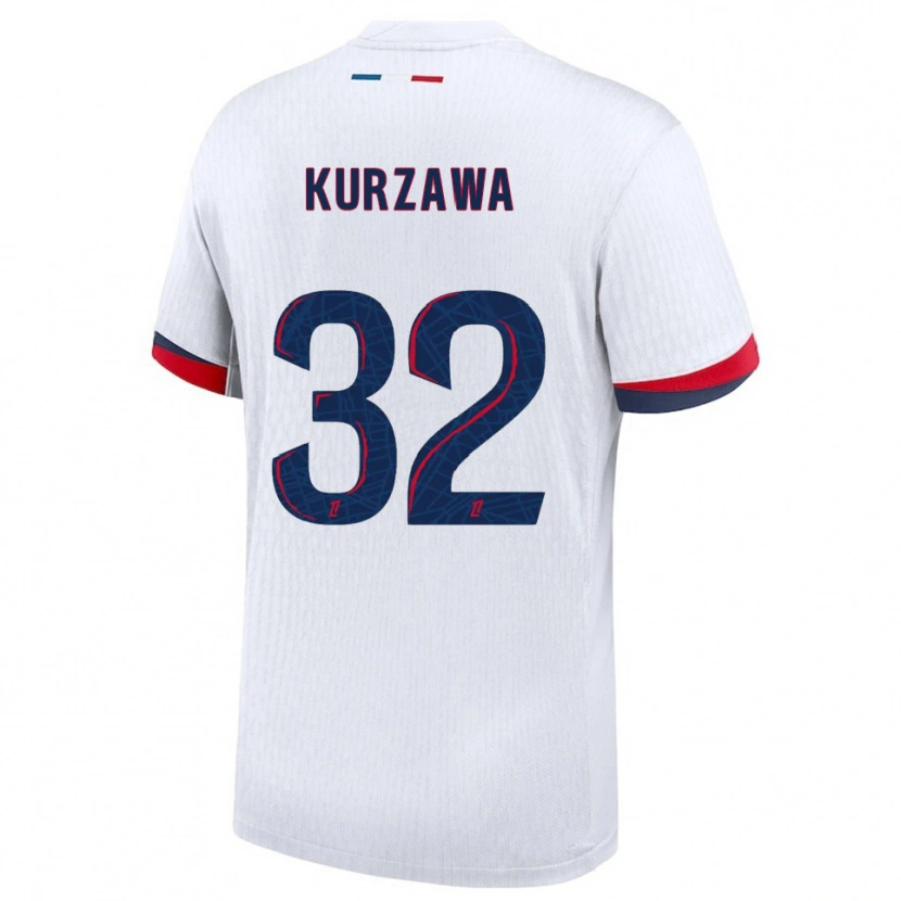 Danxen Kobiety Layvin Kurzawa #32 Biało-Czerwony Wyjazdowa Koszulka 2025/26 Koszulki Klubowe