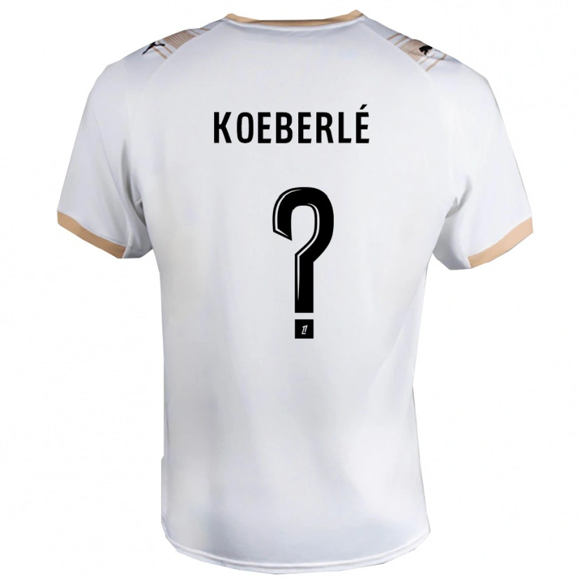 Danxen Kobiety Samuel Koeberlé #0 Biało-Czarny Wyjazdowa Koszulka 2025/26 Koszulki Klubowe