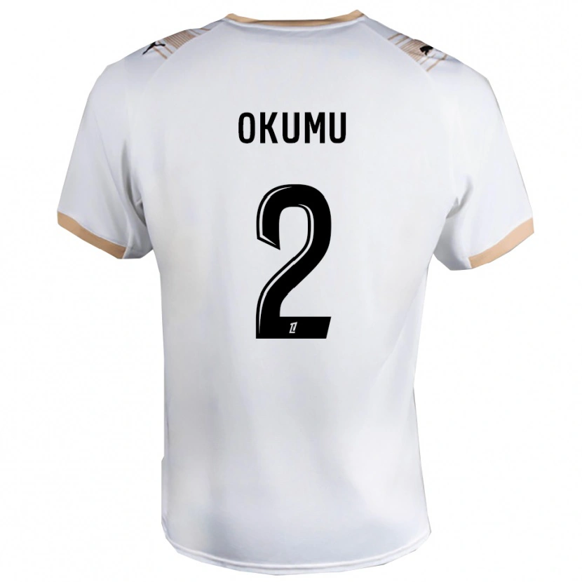 Danxen Kobiety Joseph Okumu #2 Biało-Czarny Wyjazdowa Koszulka 2025/26 Koszulki Klubowe