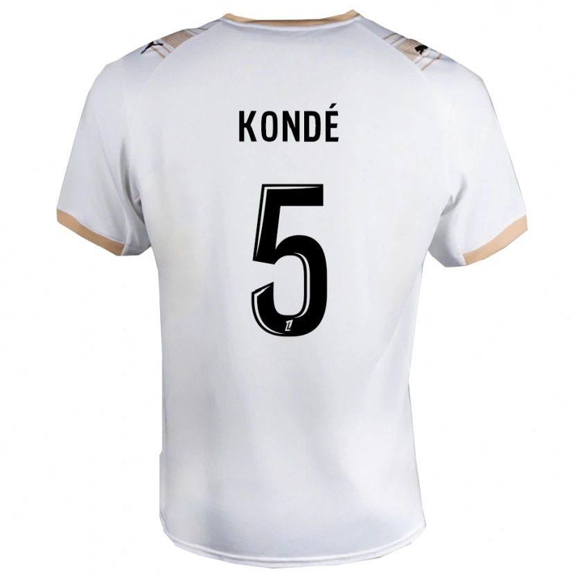 Danxen Kobiety Jean-Charles Kondé #5 Biało-Czarny Wyjazdowa Koszulka 2025/26 Koszulki Klubowe