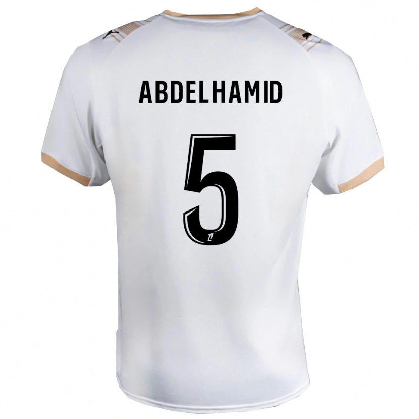 Danxen Kobiety Yunis Abdelhamid #5 Biało-Czarny Wyjazdowa Koszulka 2025/26 Koszulki Klubowe