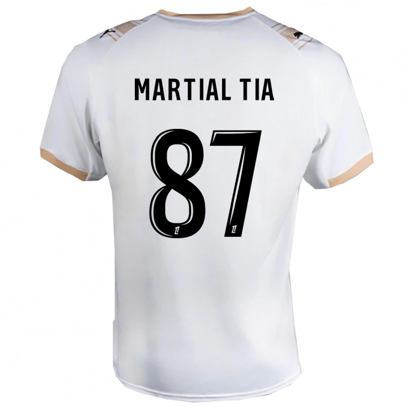 Danxen Kobiety Ange Martial Tia #87 Biało-Czarny Wyjazdowa Koszulka 2025/26 Koszulki Klubowe