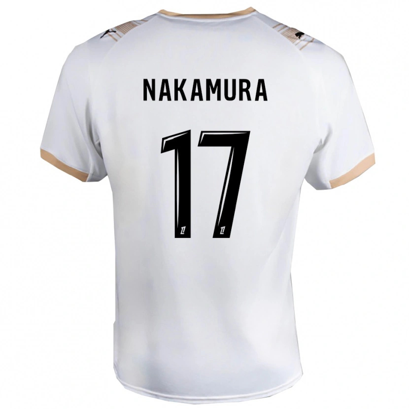 Danxen Kobiety Keito Nakamura #17 Biało-Czarny Wyjazdowa Koszulka 2025/26 Koszulki Klubowe