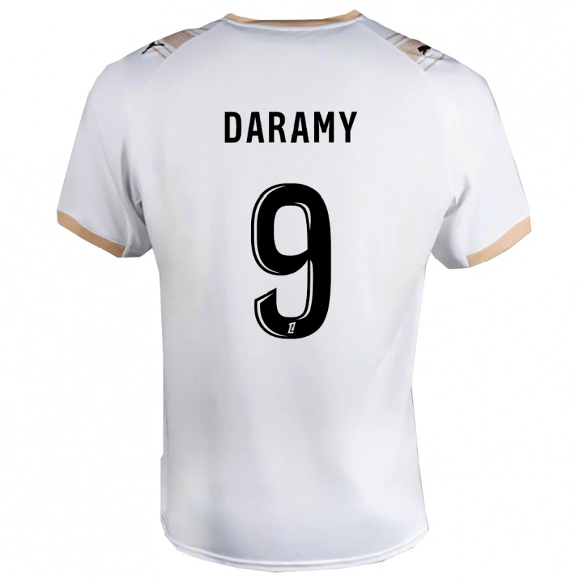 Danxen Kobiety Mohamed Daramy #9 Biało-Czarny Wyjazdowa Koszulka 2025/26 Koszulki Klubowe