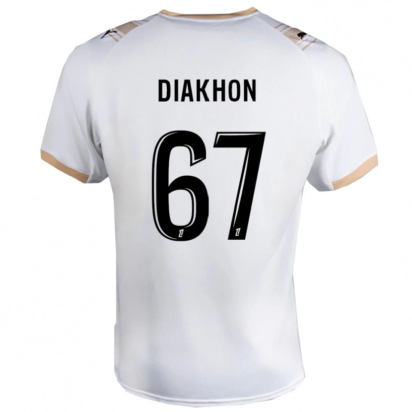 Danxen Kobiety Mamadou Diakhon #67 Biało-Czarny Wyjazdowa Koszulka 2025/26 Koszulki Klubowe