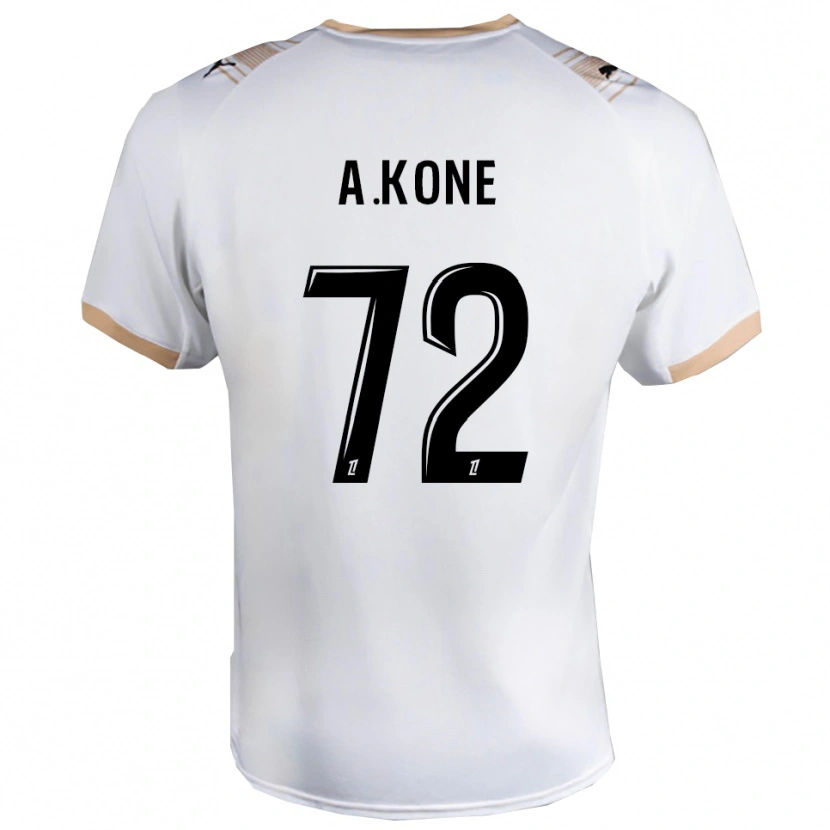 Danxen Kobiety Amadou Koné #72 Biało-Czarny Wyjazdowa Koszulka 2025/26 Koszulki Klubowe