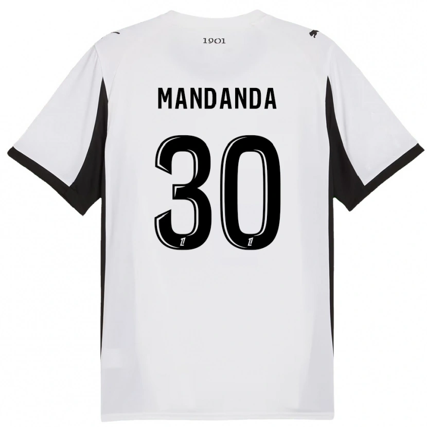Danxen Kobiety Steve Mandanda #30 Biało-Czarny Wyjazdowa Koszulka 2025/26 Koszulki Klubowe