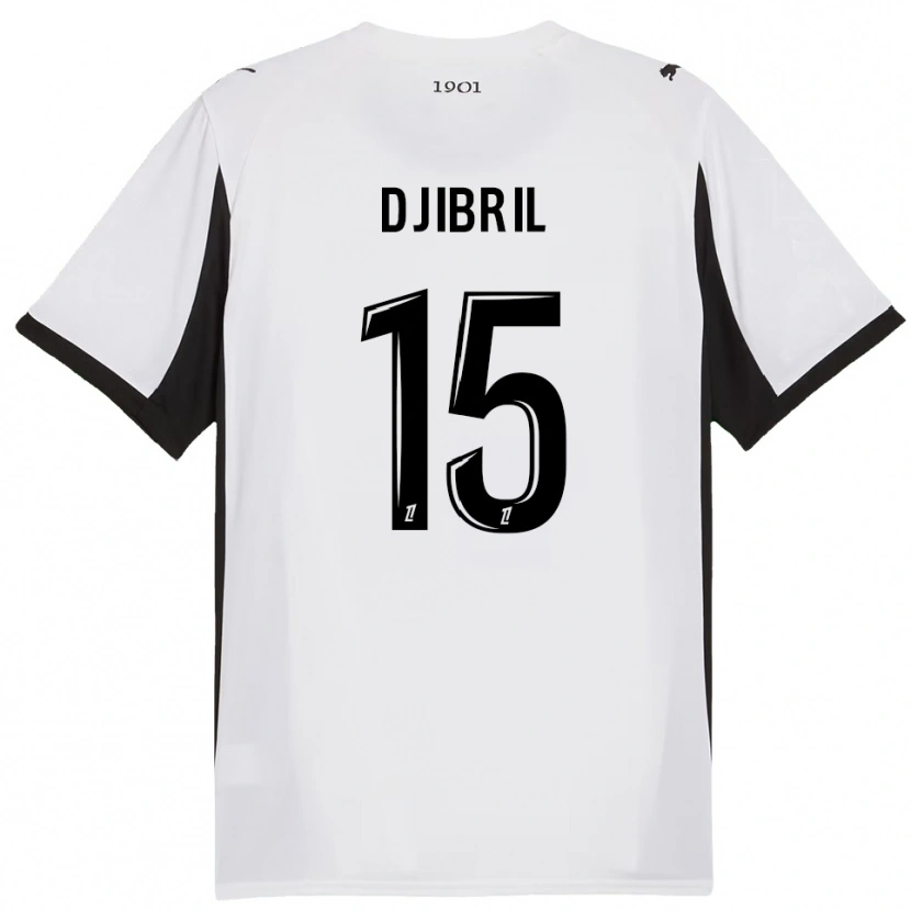 Danxen Kobiety Djibril Diallo #15 Biało-Czarny Wyjazdowa Koszulka 2025/26 Koszulki Klubowe