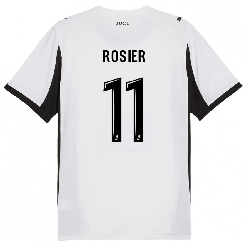 Danxen Kobiety Lucas Rosier #11 Biało-Czarny Wyjazdowa Koszulka 2025/26 Koszulki Klubowe